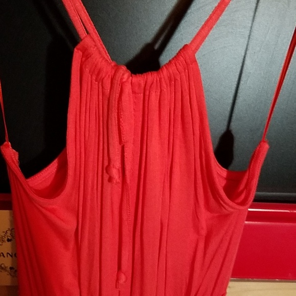 Sangria Strappy Dress Ruffled Hem Medium - Picture 4 of 5
